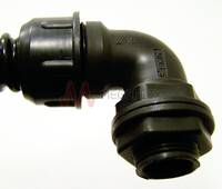Black PVC Conduit 90 Degree Elbow Fitting IP65 Rated