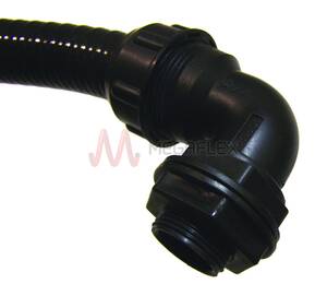 Black PVC Conduit 90 Degree Elbow Fitting IP65 Rated