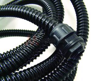 PVC Conduit with Spiral Reinforcement IP65 - Self Extinguishing in Black