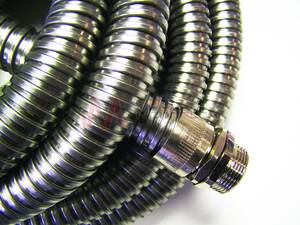 Stainless Steel Conduit for Fibre Optics and General Protection IP40 Rated