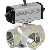 Pneumatic 3-Way L Port Ball Valves