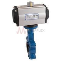 PN16 L+T WRAS Butterfly Double Acting Actuator Ductile Iron/Stainless Steel