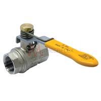 Yellow Handle Nickel Plated Brass Ball Valves