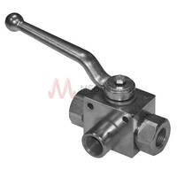 BSPP Carbon Steel T Port Ball Valves