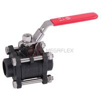 NBBW Carbon Steel 3-Piece Full Bore Ball Valve Lever