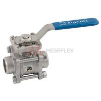 NBBW Stainless Steel 3-Piece Direct Mount Full Bore Ball Valve