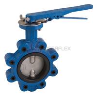 PN16 Lugged & Tapped Butterfly Valve Ductile Iron Body/Disc NBR Lever