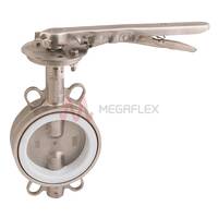 Wafer Pattern Stainless Steel Butterfly Valve Lever Operated