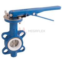 Wafer Butterfly Valves Cast Iron/Stainless Steel + PTFE