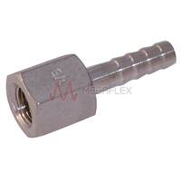 BSPP Female X Hose Tail 316 Stainless Steel