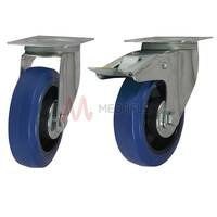 Blue Rubber Tyres with Brake
