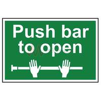 Push Bar to Open Sign