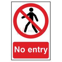 No Entry Sign 200x300mm