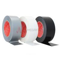 50m x 50mm Utility Duct Tape White/Black
