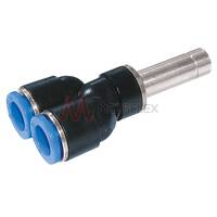 Y Stem Push Fittings Plastic/Brass