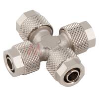 Push-on Cross Fittings 6/4 - 12/10mm