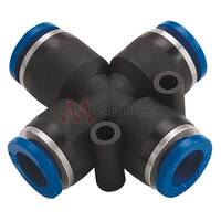 Push-in Cross Fittings 4mm to 12 mm OD