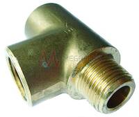 M14 BSPT Tee Adaptor Brass