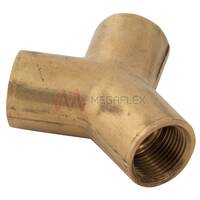 6mm Y Connector Brass