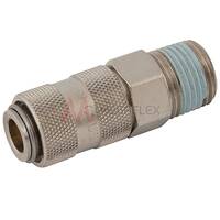 3/8″ BSPT Male Coupling Brass Nickel Plated