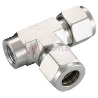 NPT x 6-16mm Tee 316 Stainless Steel