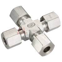 316 Stainless Steel DIN2353 Cross Compression Fittings 6-30OD Heavy