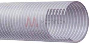 Grey Helix Embedded Antistatic PVC S&D Hose for Injection Moulding
