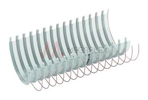 Clear PU Ducting with Rigid PVC Helix and Anti-static Wire for Abrasive Materials
