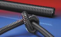 Antistatic Ester-PU Ducting Airduc PUR 350 AS Black with Spring Steel Helix