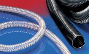 High Temperature PU Ducting Airduc PUR 355 HT Clear with Spring Steel Helix