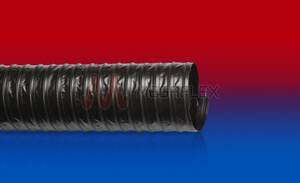 PVC-Coated Fabric Ducting Protape PVC 371 AS HD Black with Spring Steel Helix
