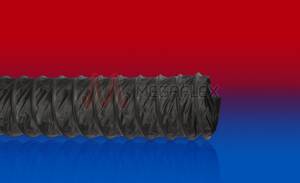 PVC-Coated Fabric Ducting Protape PVC 371 MD Black with Spring Steel Helix