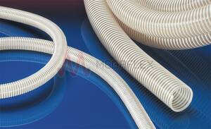 Antistatic PU hose Norplast PUR-C 386 AS for Vacuum Hoppers, conveyor belts