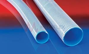Abrasion resistant PU hose Norplast PUR 387 with Helix for Plastic Granulates