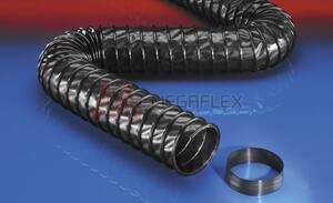 CSM-Coated Polyester Fabric Ducting CP HYP 450 Protect with Galvanised Steel Helix