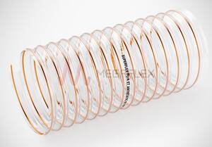 Superflex PU R ET AS Clear Polyurethane Hose with Copper-Plated Steel Helix