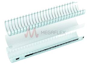 Armorvin Cristal FDA PVC hose with Embedded Galvanised Steel Helix Reduced Pitch