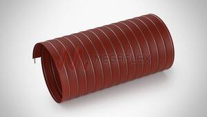 TF 300C Silicone-coated Fibreglass Ducting Reinforced with Galvanised Steel Helix