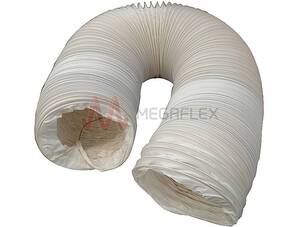 White PVC Domestic Appliance Ducting with Steel Helix for Washing Machines