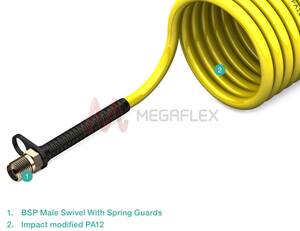 Articulated Vehicle Air Brake Coils Crafted in Nylon (PA12)