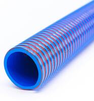 Apollo SE AS Antistatic Blue with Red Helix PVC S&D Hose with Rigid PVC Helix