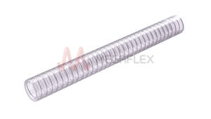 Clear Biovinyl PVC Hose with Steel Wire Helix - Plutone Bio