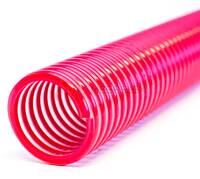Bacco FF AS Antistatic Clear Plasticized Vinyl S&D Hose with Red PVC Helix