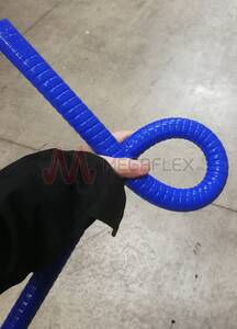 Superflex Castellated Blue Silicone Hose With Galvanised Steel (Wire-Wound)