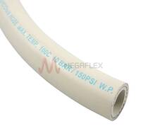 White EPDM Rubber Hygienic Dairy Washdown Hose with Polyester Braid