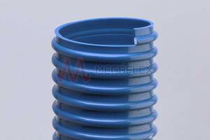 Eolo SE Blue Plasticised PVC Ducting with Rigid PVC Helix (Medium Duty)