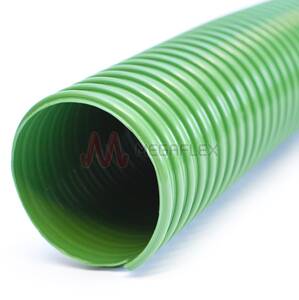 Eolo AF Flame Retardant Green PVC Air Ducting with Rigid PVC Helix