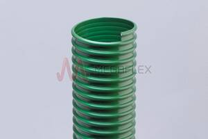 Eolo AF AS Antistatic Flame Retardant Green PVC Air Ducting with Rigid PVC Helix