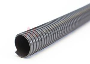 Dark Grey PVC Ducting with Rigid (Square Profile) PVC Spiral