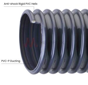 Dark Grey PVC Hose Flexibile - Antistatic Option Available